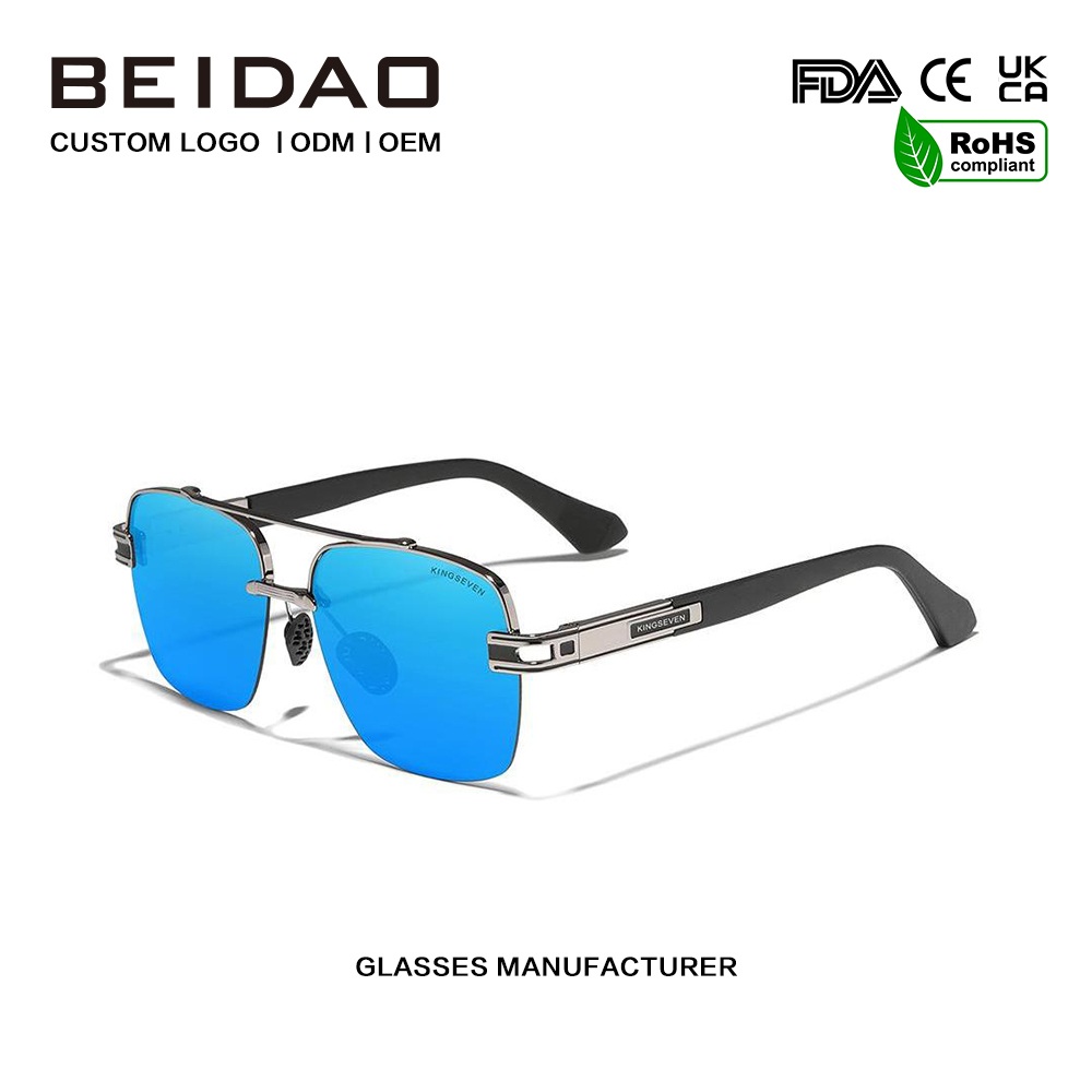 पुरुषांसाठी लक्झरी रंगीत रेट्रो पोलराइज्ड सनग्लासेस